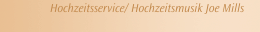 Hochzeitsservice/ Hochzeitsmusik Joe Mills